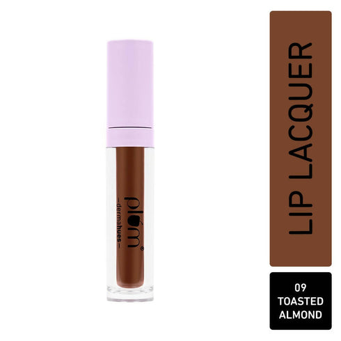 Plum Glassy Glaze Lip Lacquer 3in1 Lipstick + Lip Balm + Gloss 09 Toasted Almond